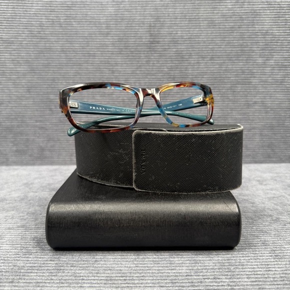 Prada Accessories - Prada NAG-1O1 Tortoise Teal Rectangular Eyeglasses Frames Italy BP30353232